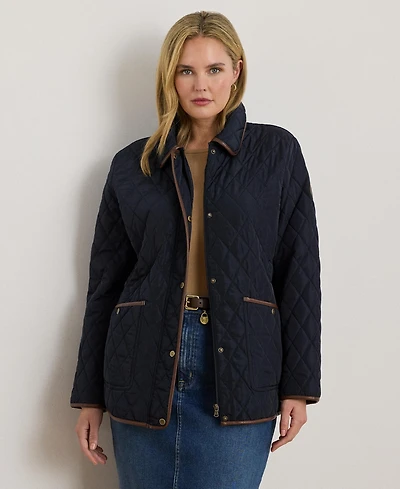 Lauren Ralph Lauren Women's Plus Size Quilted Coat, Exclusively for Macys