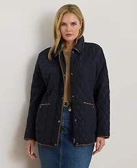 Lauren Ralph Lauren Women's Plus Size Quilted Coat, Exclusively for Macys