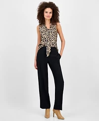 Kasper Women's Sleeveless Tie-Neck Top