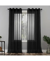 Sheer Voile Grommet Curtain Panel
