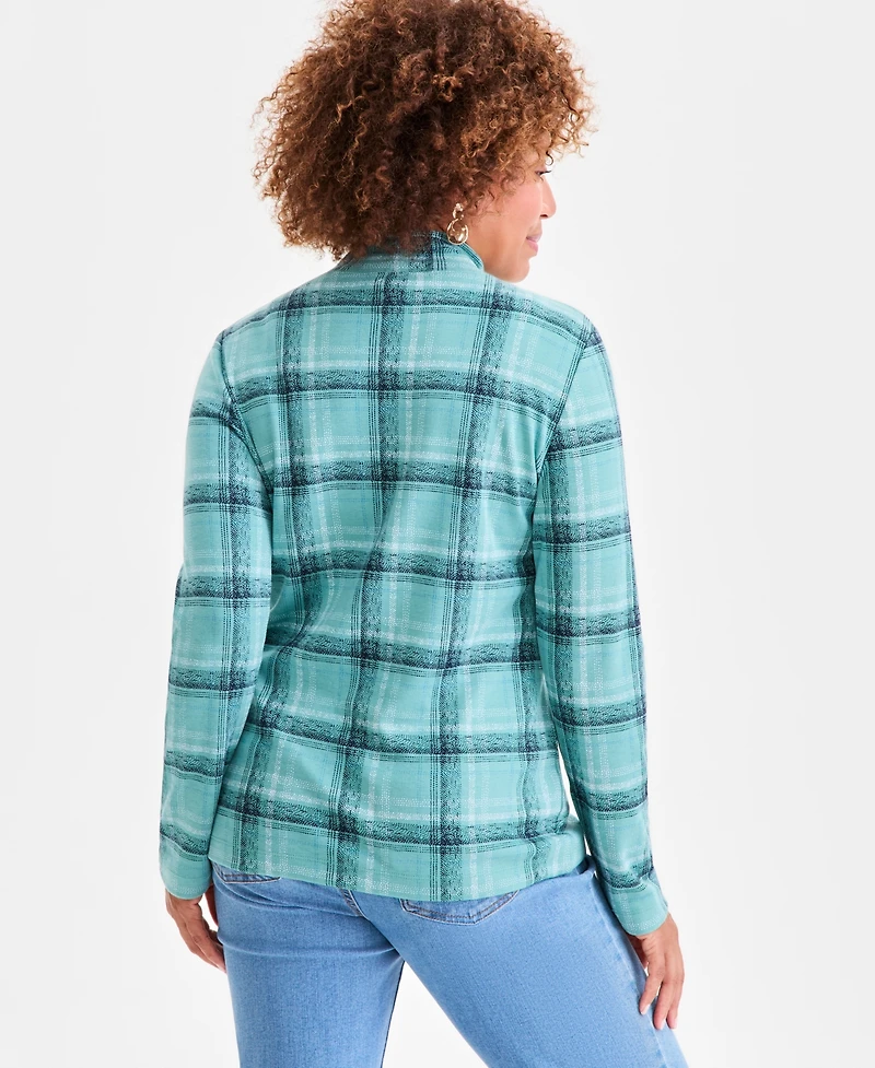 Style & Co Women's Printed Mock Neck Knit Top, Macy's Exclusive