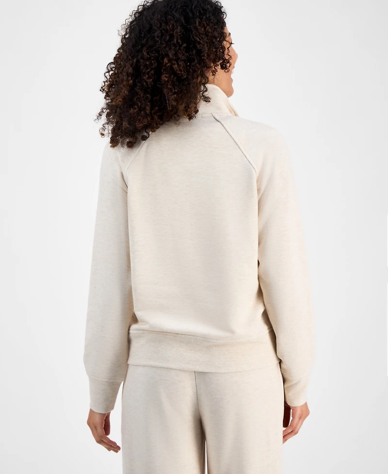 Style & Co Petite Heathered Cloud Fleece Half-Zip Sweatshirt, Macy's Exclusive