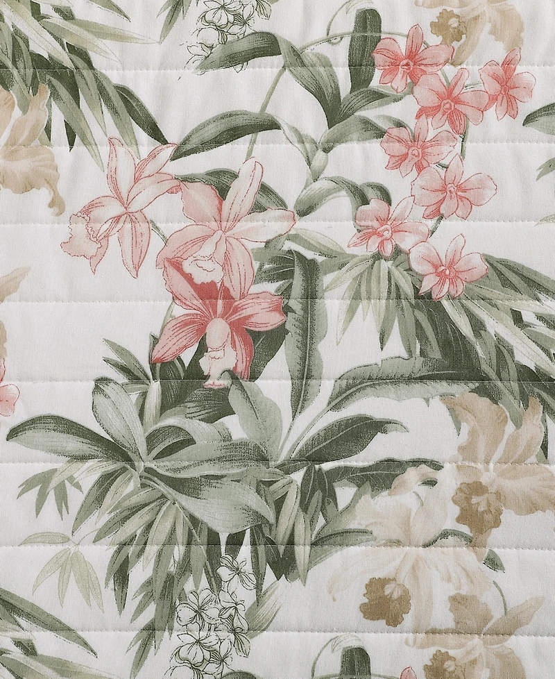 Tommy Bahama Island Orchid Cotton Reversible 3-Pc. Quilt Set