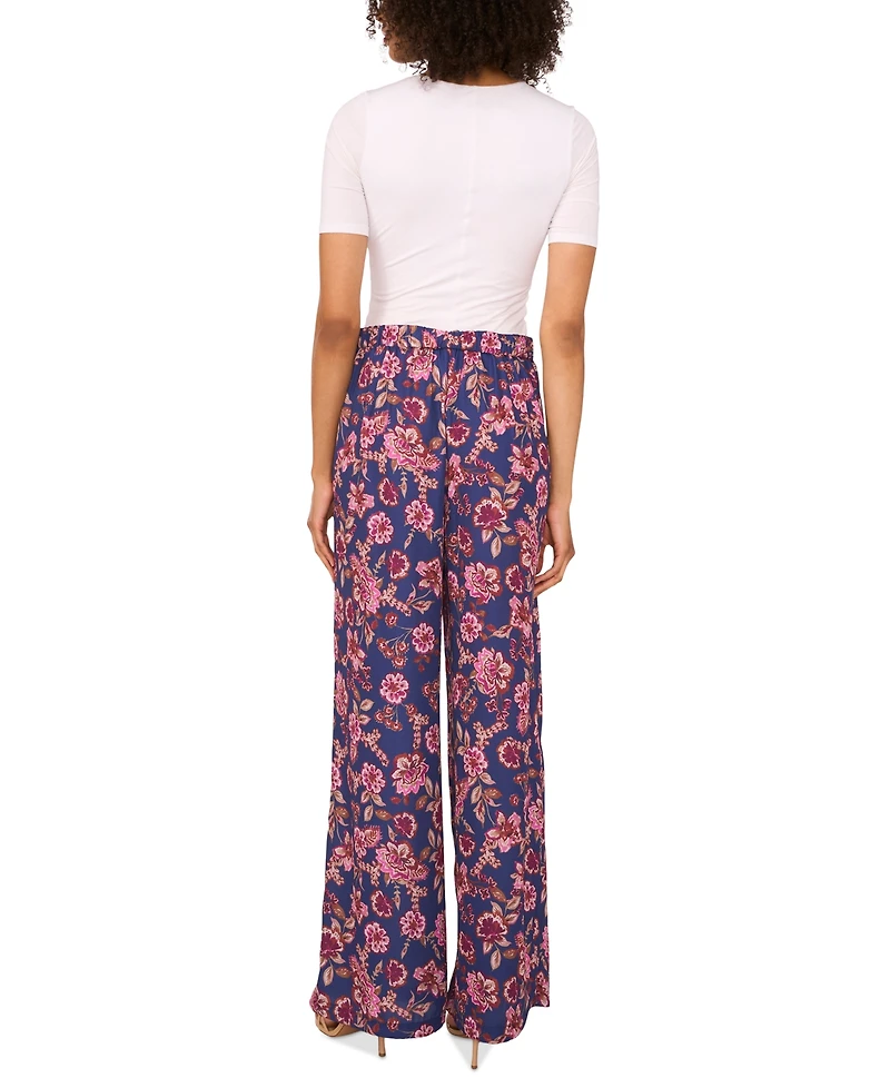 Vince Camuto Women's Pull-On Printed Wide-Leg Pants