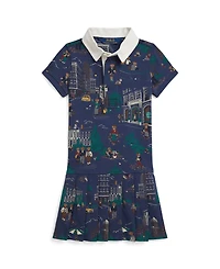 Polo Ralph Lauren Toddler and Little Girls Bear Jersey Rugby Dress