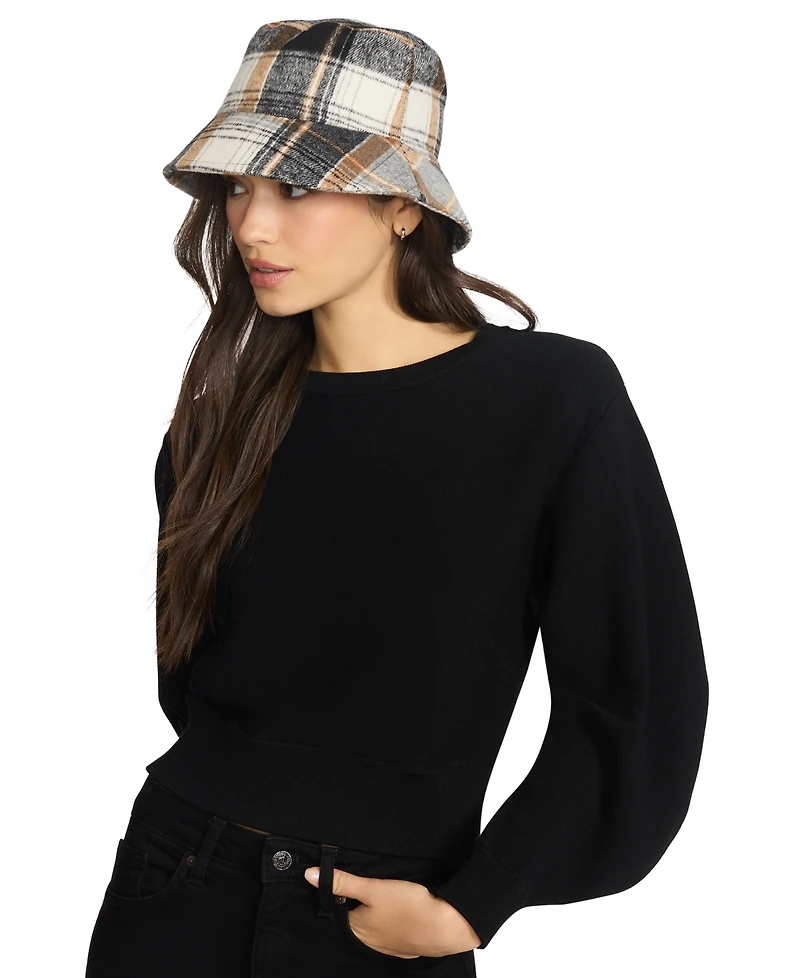 Steve Madden Small Tartan Plaid Bucket Hat