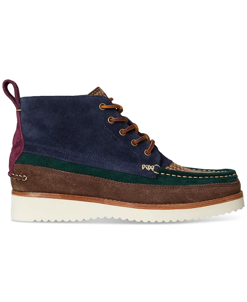 Polo Ralph Lauren Men's Ranger Suede & Wool Tweed Work Boots