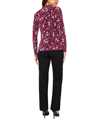 Vince Camuto Women's Printed Long-Sleeve Wrap Top