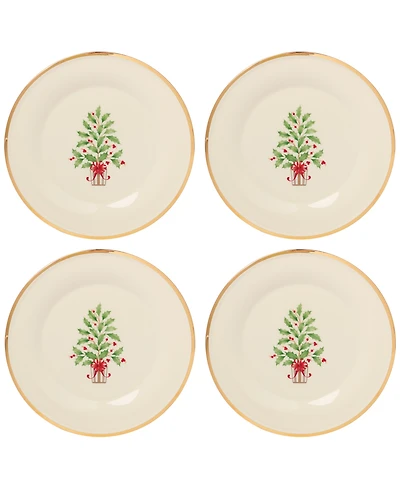 Lenox Holiday Tree Accent Plates, Set of 4
