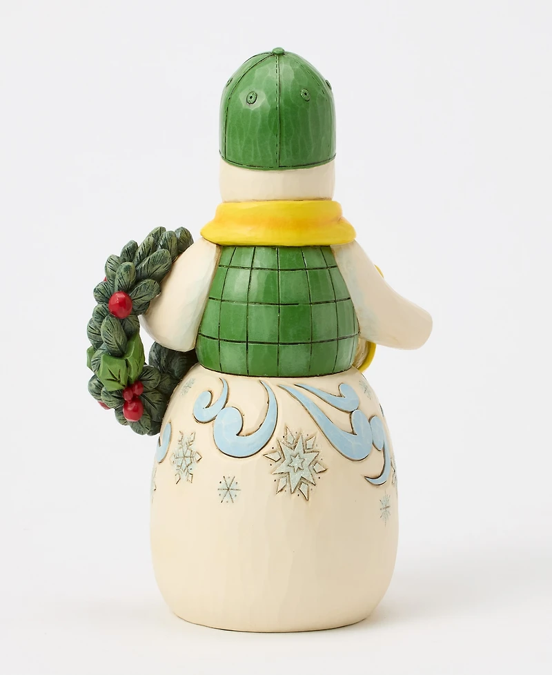 Jim Shore John Deere Snowman In John Deere Hat