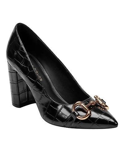 Marc Fisher Women's Gruff Bit High Block Heel Pumps