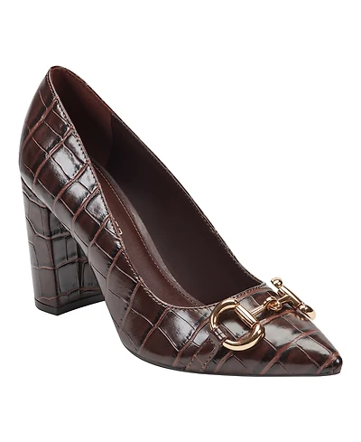 Marc Fisher Women's Gruff Bit High Block Heel Pumps
