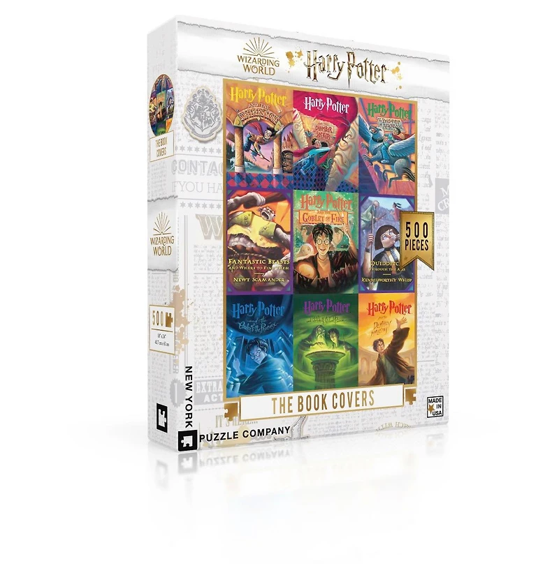 New York Puzzle Company Book Cover Collage 500 Piece Puzzle