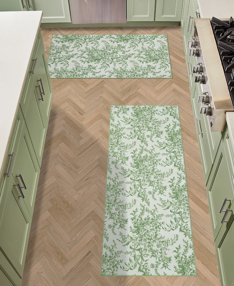 Laura Ashley Imagine Printed Chenille 2-Pc. Runner Rug Set