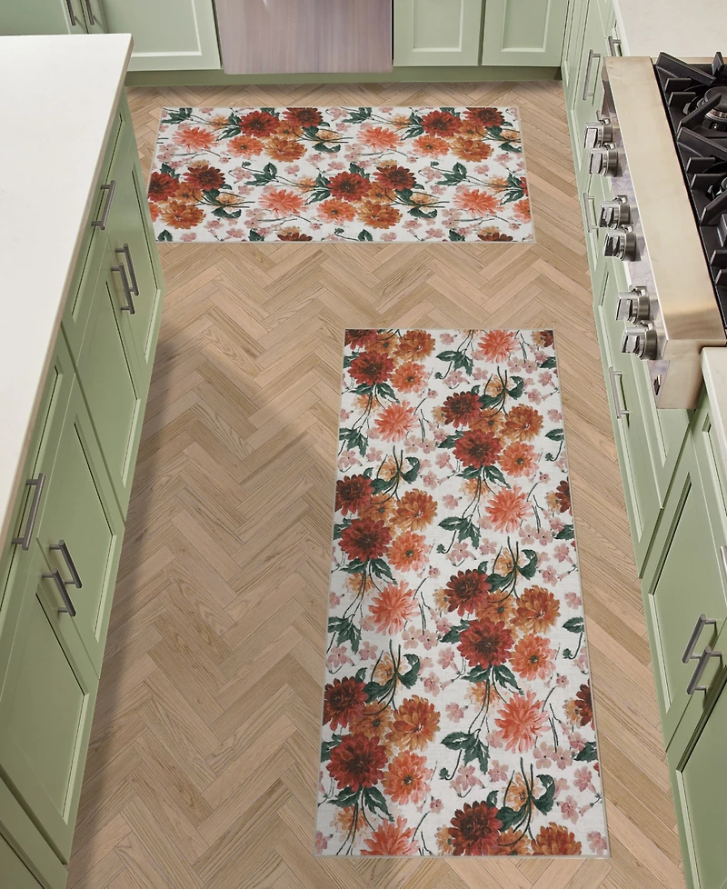 Laura Ashley Imagine Printed Chenille 2-Pc. Runner Rug Set