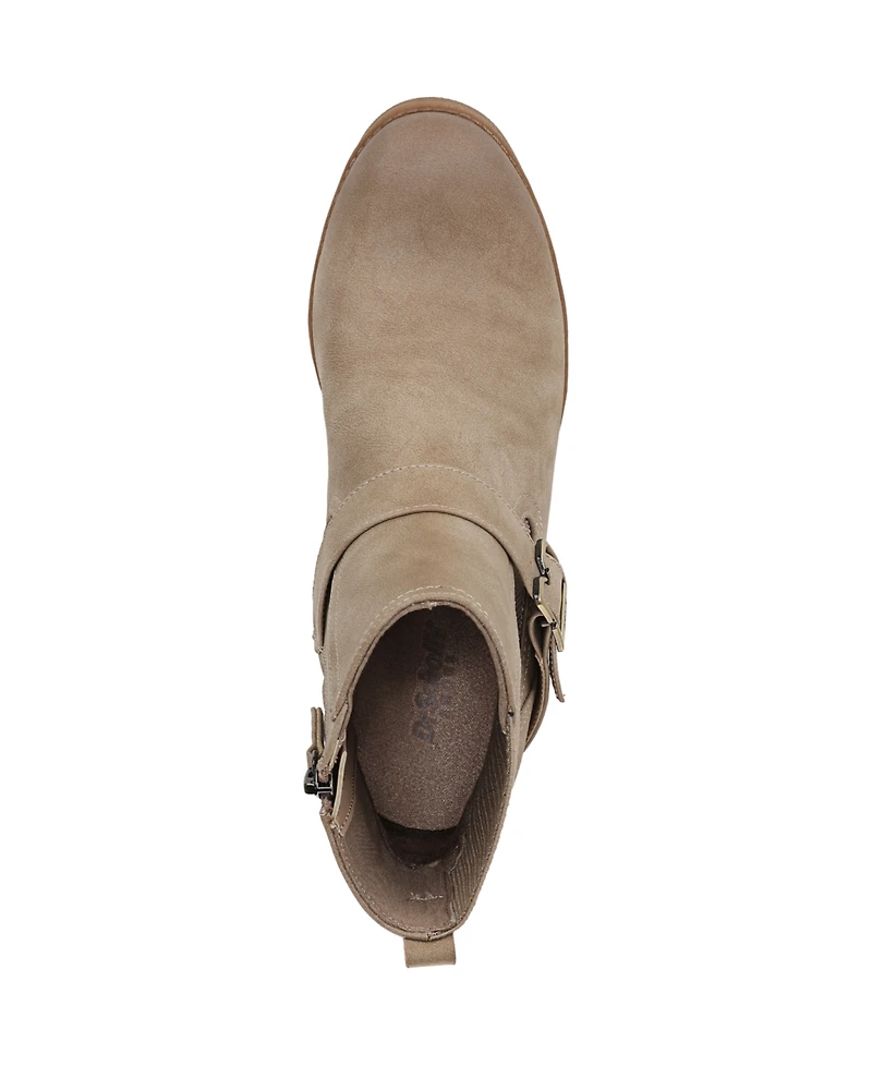 Dr. Scholl's Women's Parker Block Heel Lug Sole Zip Short Boots