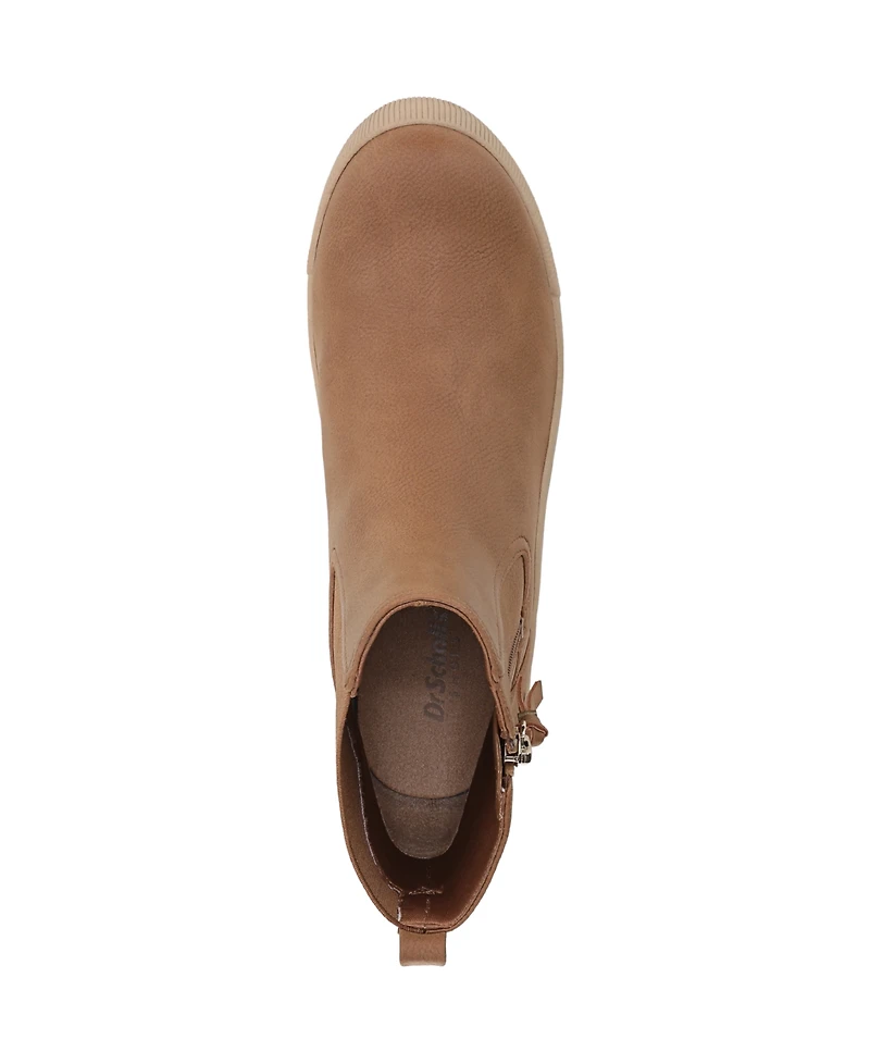 Dr. Scholl's Women's Time Off Up Zip Platform Short Boots