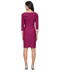 Alex Evenings Women's Scuba V-Neck Sheath Dress