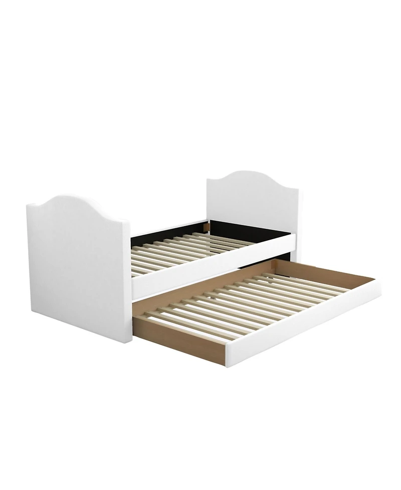Boyd Sleep Messina Faux Leather Upholstered Daybed with Pull out trundle, Twin
