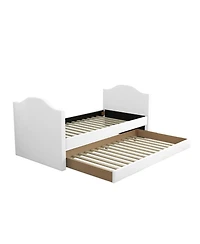 Boyd Sleep Messina Faux Leather Upholstered Daybed with Pull out trundle, Twin