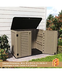 Mondawe Hdpe 50" W x 29" D 41" H Outdoor Storage Cabinet
