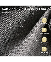 Xizzi15 Piece Outdoor Patio Furniture Sets with Fire Pit Table,Wicker Sectional Sofa Swivel Chairs,Solar Powered Coffee Table and Ottoman