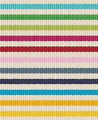 Dash and Albert Rugs by Annie Selke Rainbow Stripe Machine Washable DA2052 4'x6' Area Rug
