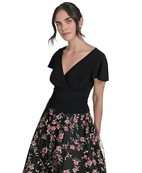 Jessica Howard Women's Embroidered-Skirt Fit & Flare Dress
