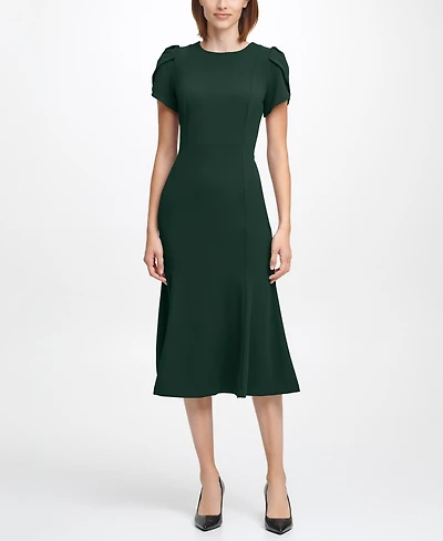 Calvin Klein Women's Short-Sleeve Midi Dress