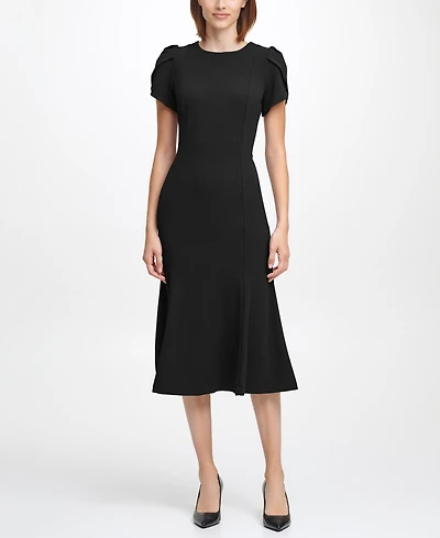 Calvin Klein Women's Short-Sleeve Midi Dress