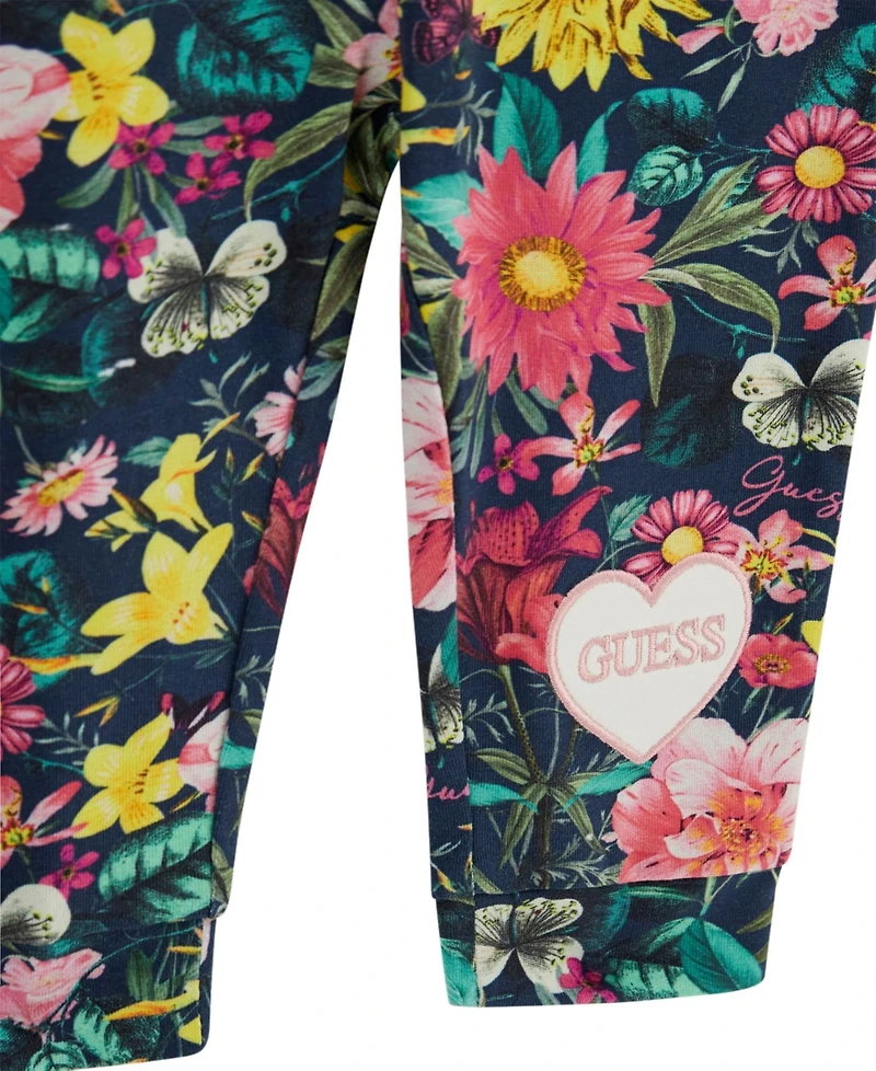 Guess Baby Girls 2-Piece Ruffle Long Sleeve Sweater and Sweatpants Set