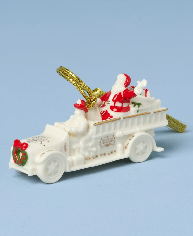 New For 2025! Lenox Mistletoe Park Fire Truck Ornament