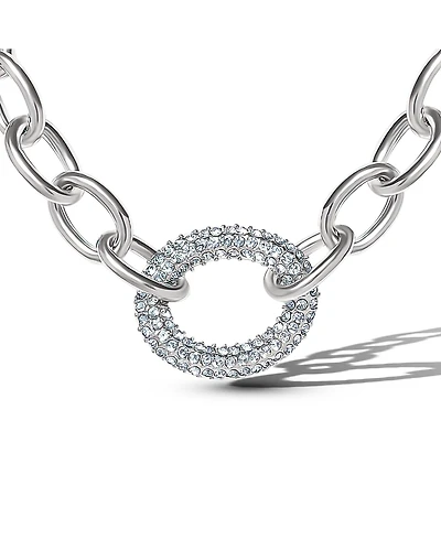 Jessica Simpson Oval Pave Link Statement Necklace