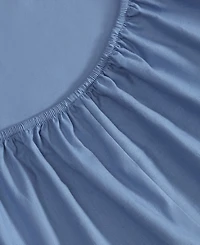 Eddie Bauer Solid Brushed 180-Thread Count Cotton Percale -Pc. Sheet Set