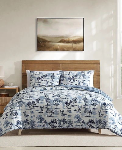 Eddie Bauer Vintage Forest Toile Reversible -Pc. Comforter Set