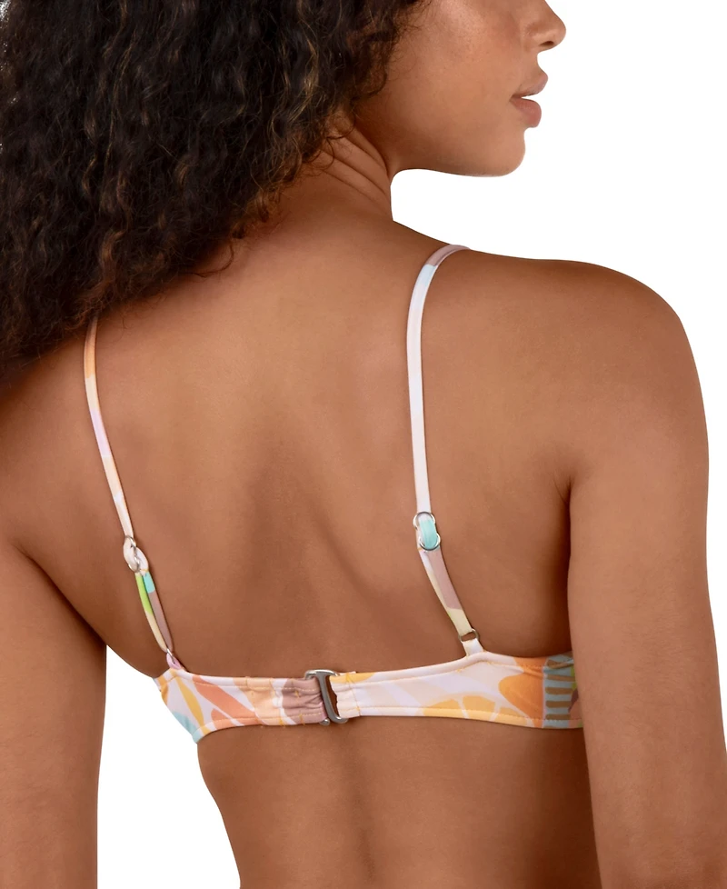 Hurley Juniors' Vacay Dreams Scoop-Neck Bralette Bikini Top