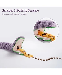Nocciola Snacker Snake Snuffle Dog Toy, No Stuffing Squeaky&Crinkle Plush Toy
