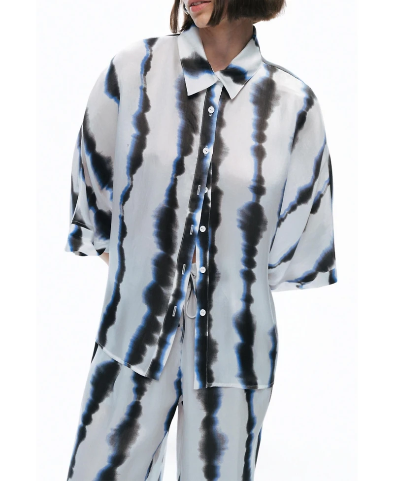 Nocturne Women's Tie-Dye Patterned Shirt