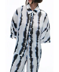 Nocturne Women's Tie-Dye Patterned Shirt