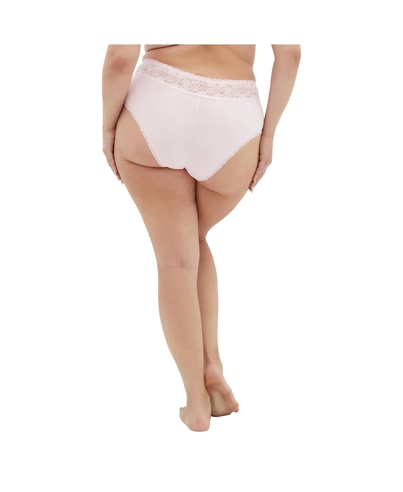 City Chic Women's Plus Size Iris 3 Pack Cotton Cheeky Panty