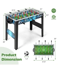 Stable Soccer Table Game with 2 Footballs for All Ages