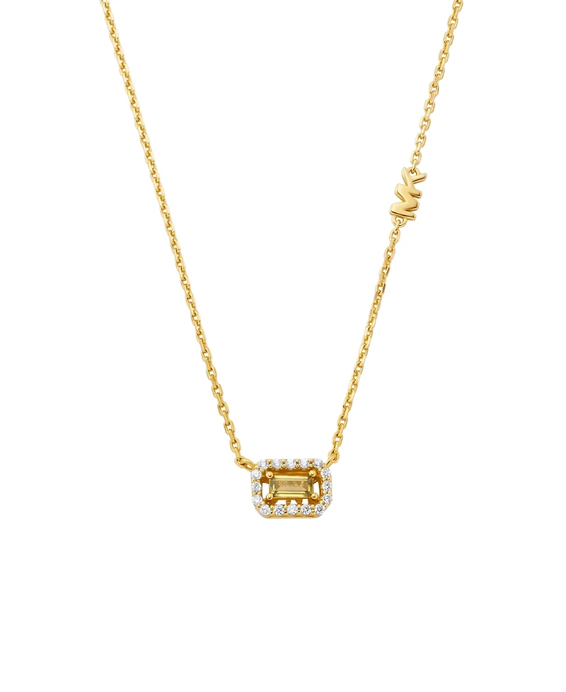 Michael Kors Cubic Zirconia Cut Pendant Necklace