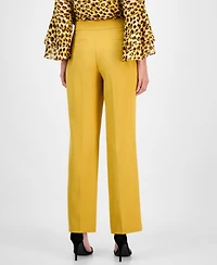 Kasper Women's Mid-Rise Fly Front L-Pocket Trousers, Regular & Petite