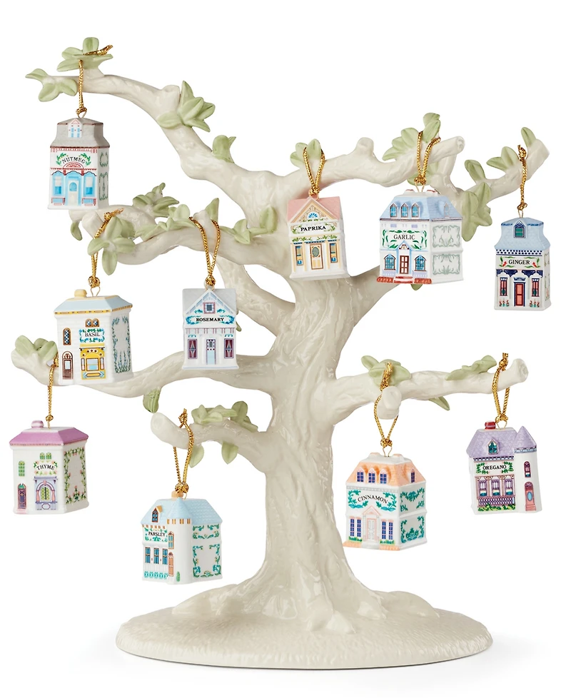 New For 2025! Lenox Spice Village Ornaments, Set of 10