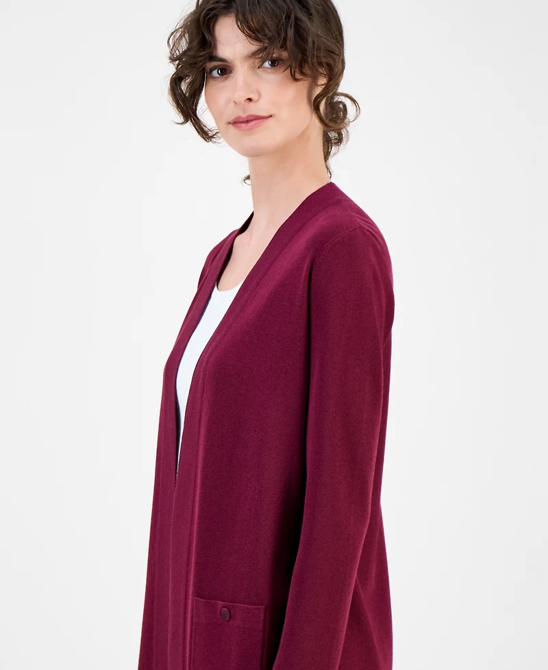 Anne Klein Petite Malibu Patch-Pocket Cardigan