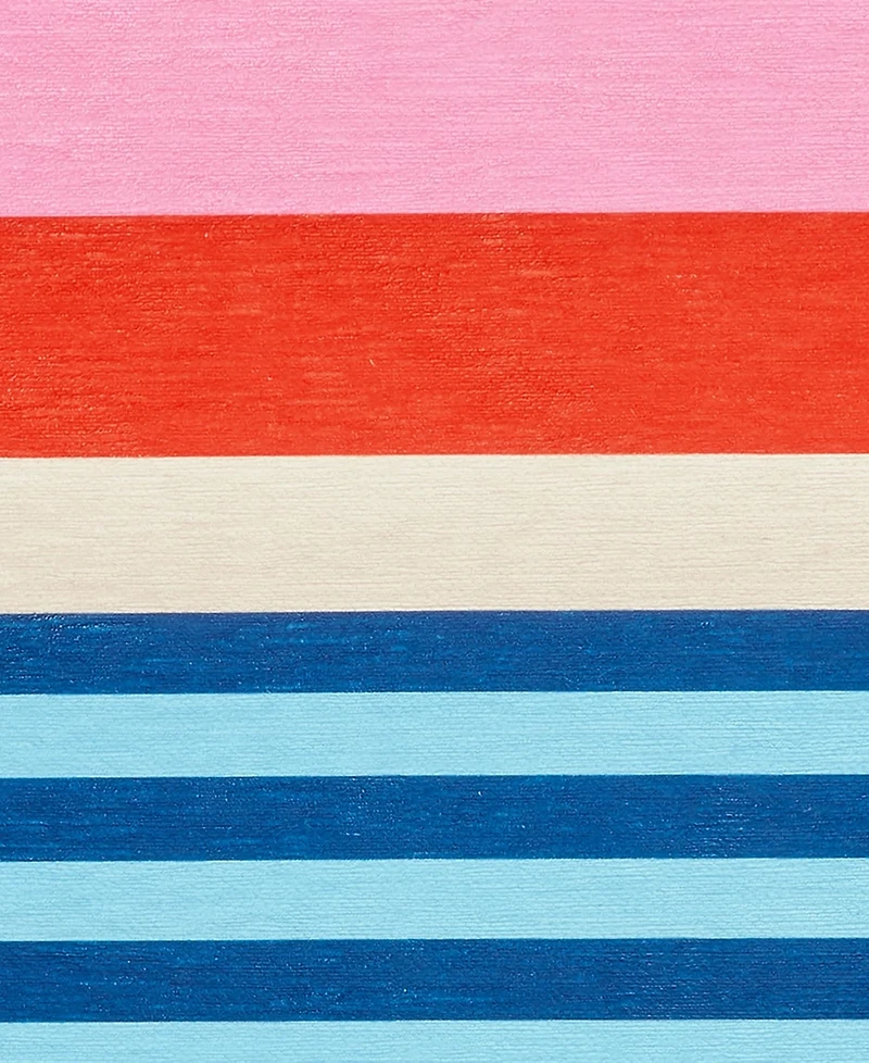 Dash and Albert Rugs by Annie Selke Beach Stripe Machine Washable DA2163 3'x5' Area Rug