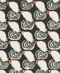 Dash and Albert Rugs by Annie Selke Cock-a-doodle-doo Machine Washable DA2169 2'x3' Area Rug
