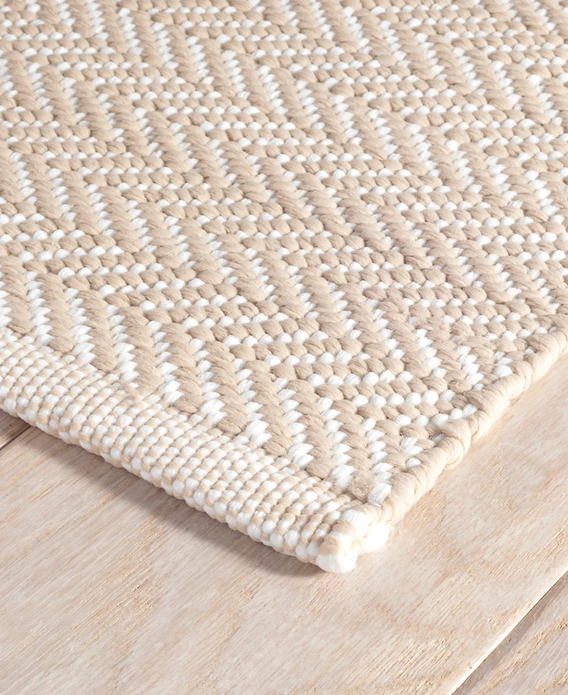 Dash and Albert Rugs by Annie Selke Herringbone Indoor/Outdoor DA291 2'6''x18' Runner Area Rug