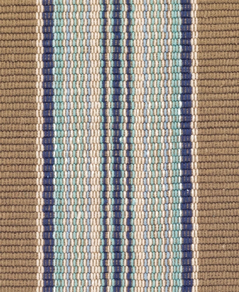 Dash and Albert Rugs by Annie Selke Blue Heron Stripe Indoor/Outdoor DA142 3'x5' Area Rug