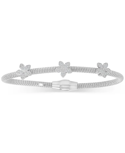 Macy's Cubic Zirconia Charm Bracelet in Sterling Silver